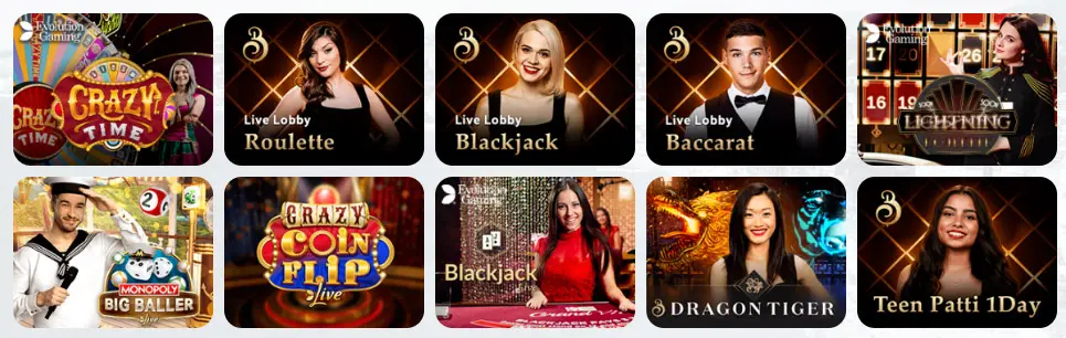 Jeux de casino en direct ENZO CASINO