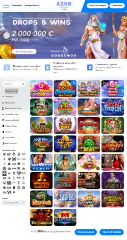 l'application et interface ENZO CASINO
