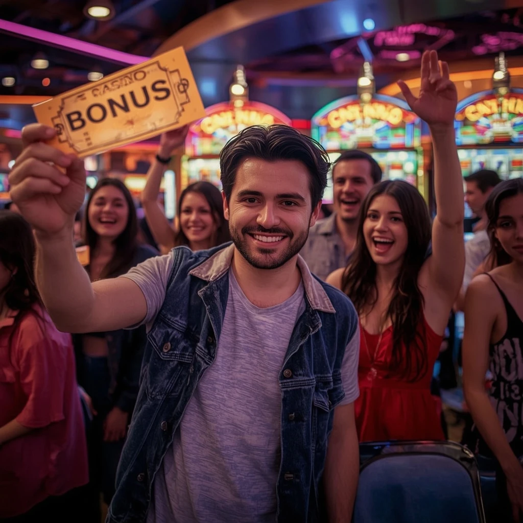 une personne tenant un bonus ENZO CASINO